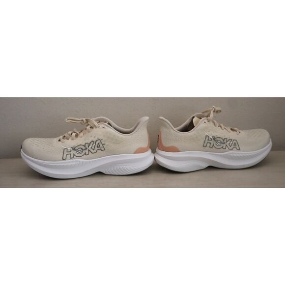 Hoka One One Women's Sz 10B Eggnog Vanilla/Yellowish White Mach 6 Sneakers Shoes - Picture 13 of 15